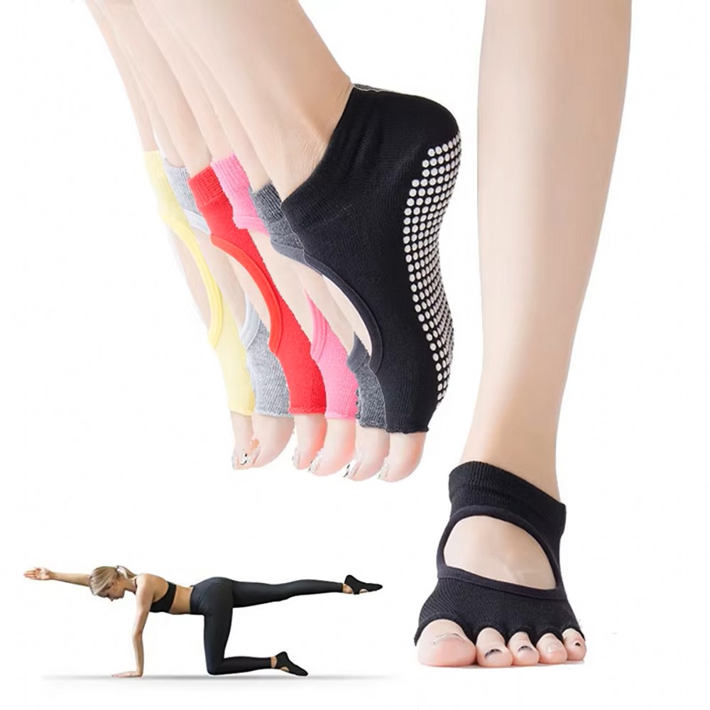 Home Pilates Yoga - Backless Five Toe Yoga Socks Open