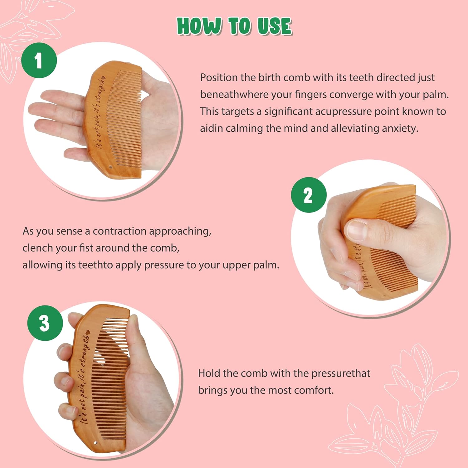 3pcs/Set Birth Comb Acupressur - Acupressure Ball Set recension och pris