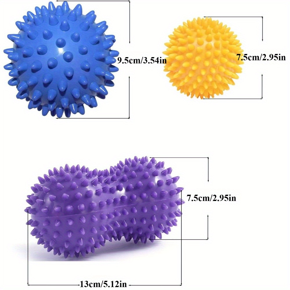 Spiky Massage Ball Set (3 Piec - Acupressure Ball Set recension och pris