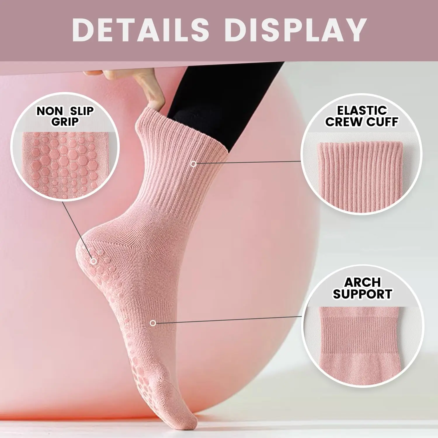 4 pairs of women's yoga socks, - Pilates & Yoga With Harna recension och pris