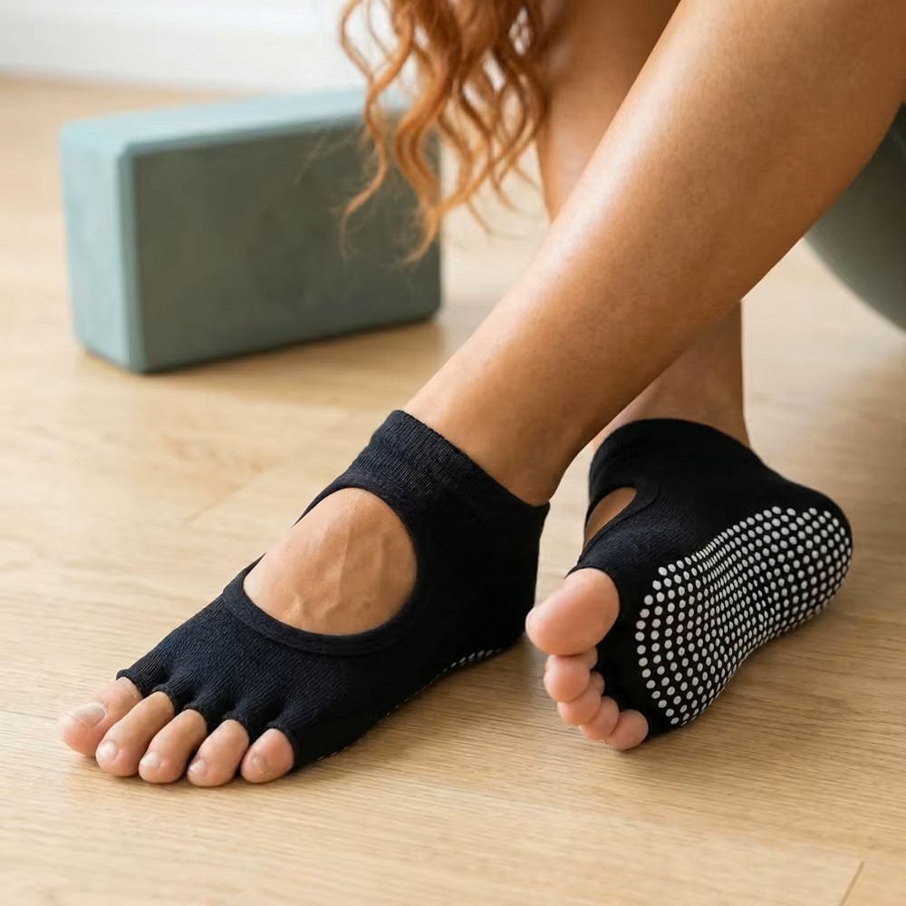 Backless Five Toe Yoga Socks O - Home Pilates Yoga recension och pris